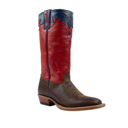 Olathe Kid's Red & Blue Spider Web Western Boot