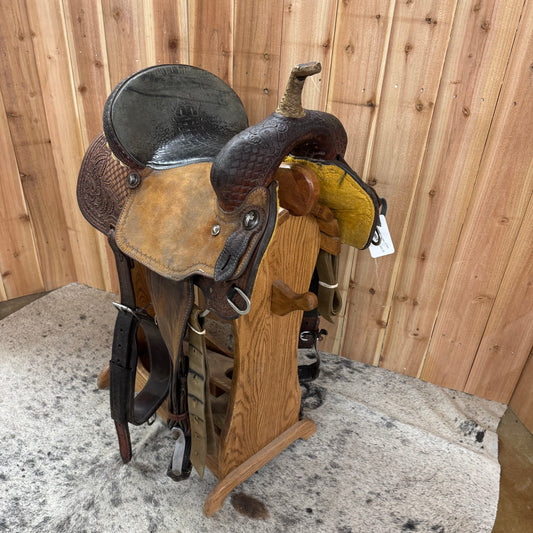 Used Sloan Barrel Saddle, 14" Seat