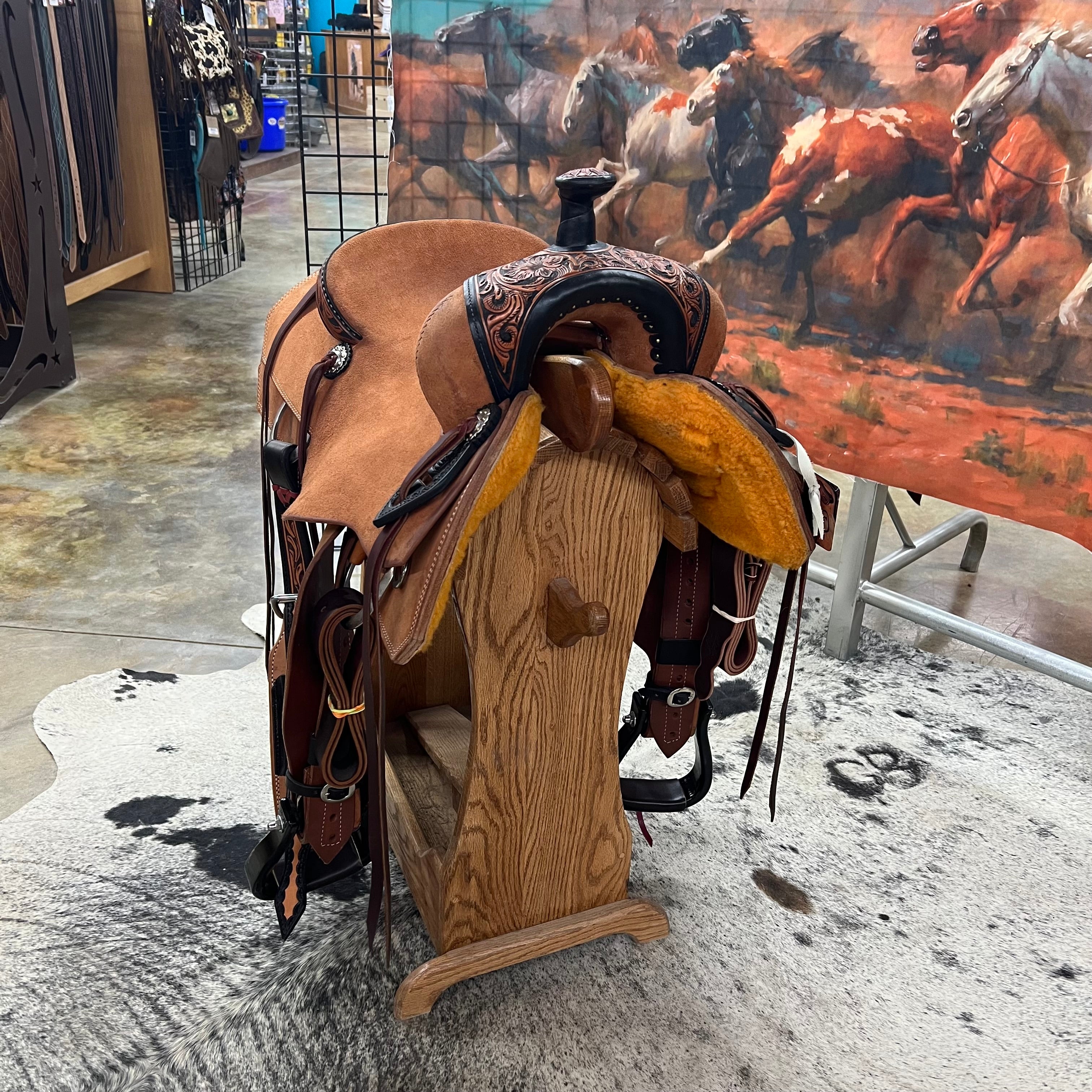 R Bar B Summit Series Ranch Cutter Saddle, 16