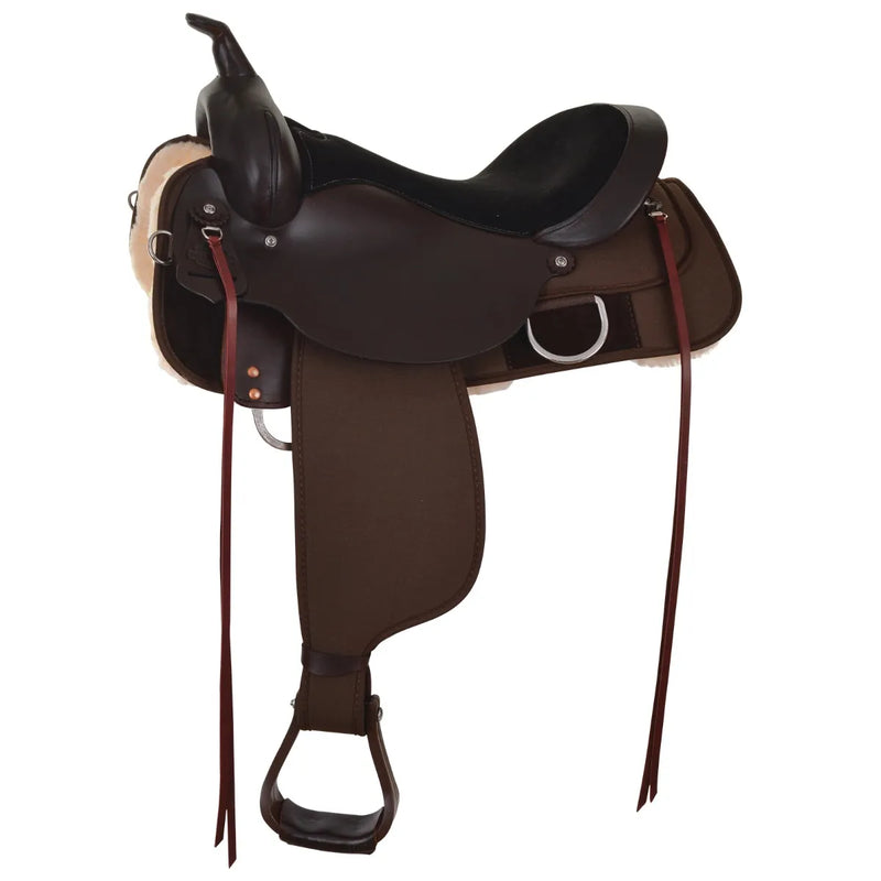 Circle Y High Horse 6910 Lockhart Cordura Trail Saddle, 17",Wide