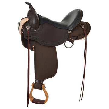 Circle Y High Horse 6918 Rosebud Cordura Trail Saddle, 15", Extra Wide Fit