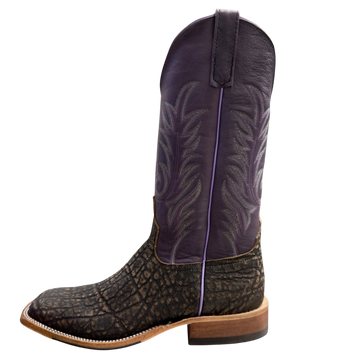 Anderson Bean Men's Chestnut Safari Elephant/Purple Avatar Square Toe Boots