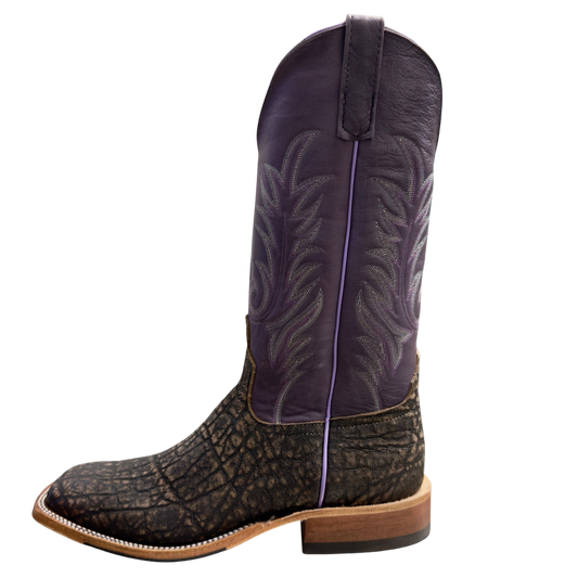 Anderson Bean Men's Chestnut Safari Elephant/Purple Avatar Square Toe Boots