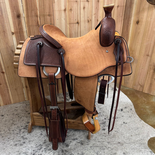 R Bar B Ranch Cutter/Cowhorse Saddle, 16" Seat