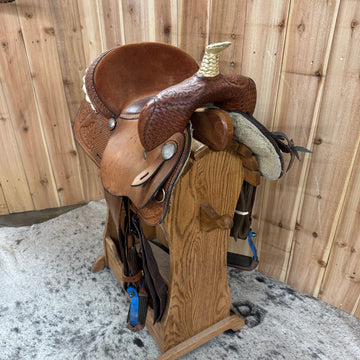Used Lamb Saddlery Barrel Saddle, 13" Seat