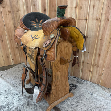 Used Double J Roper Saddle, 15.5" Seat