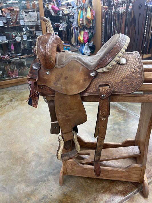 Used Allen Ranch Youth Saddle, 12.5" Seat