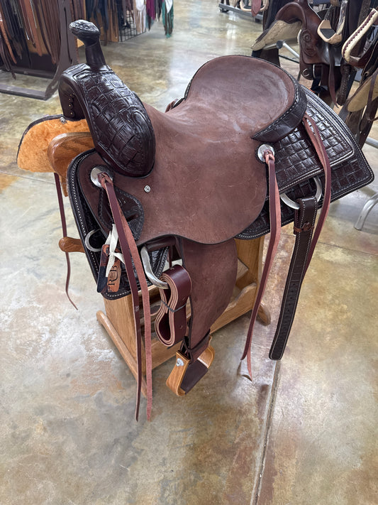 R Bar B Cowhorse Saddle, 16" Seat