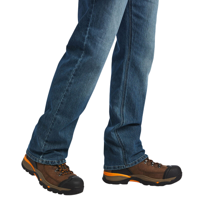 Ariat Men's Rebar M5 Straight DuraStretch Basic Stackable Straight Leg Jean-Edgewood
