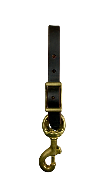Latigo Girth Connector Strap with Brass Snap