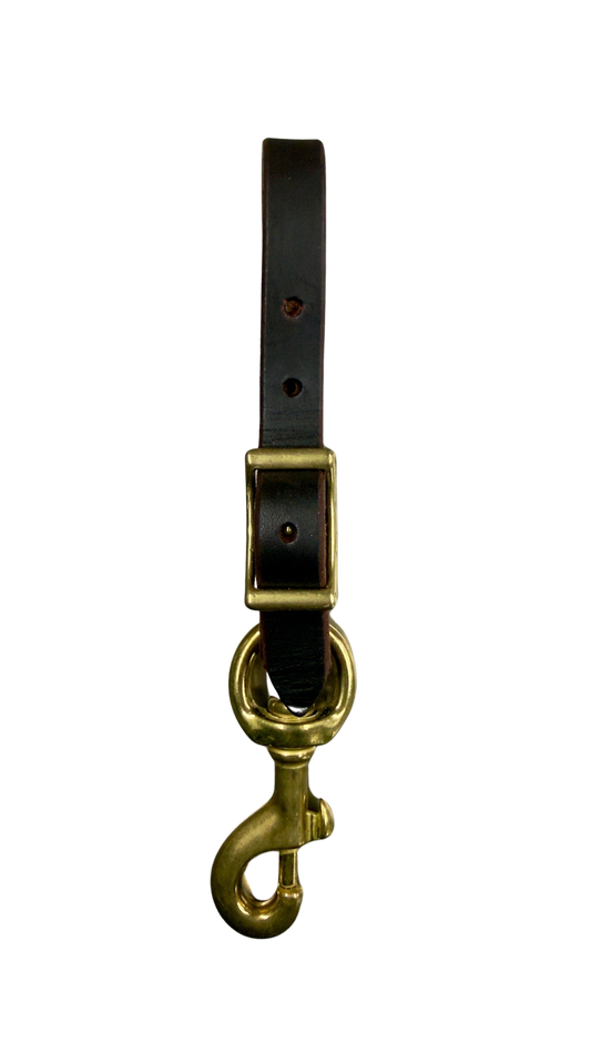 Latigo Girth Connector Strap with Brass Snap