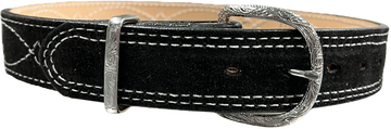 Double J Saddlery Women's Black Suede Belt