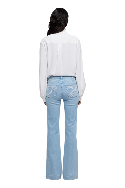 7 for all Mankind Women's Dojo Indigo Bloom Trouser Jeans