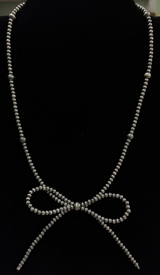 Navajo Pearl Bow Tie Necklace 16-18"