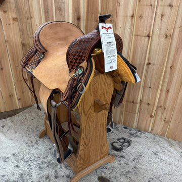 Circle Y Saturn Rising Barrel Saddle, 14.5" Seat (Demo)