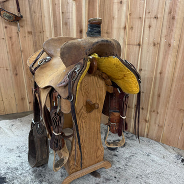 Used R Bar B Tucson Rancher Saddle, 16" Seat