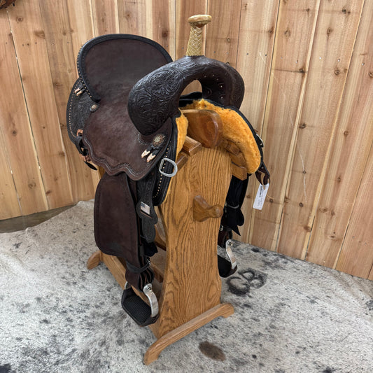 Circle Y Martha Josey Ultimate Barrel Saddle, 17" Seat (Demo)