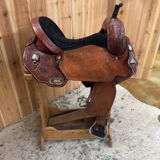 Circle Y JBN Sundown Barrel Saddle, 15.5" Seat (Demo)