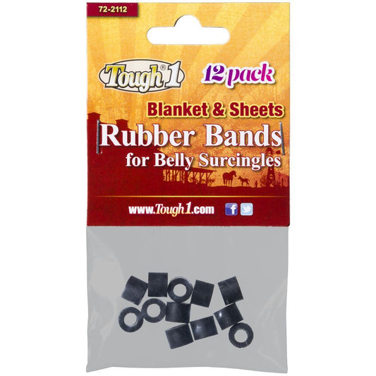 Tough1 Blanket and Sheet Replacement Rubber Bands for Belly Surcingles (12pk)
