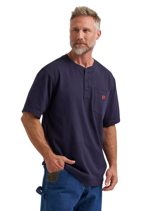 Wrangler Men's RIGGS Workwear Short Sleeve Relaxed Henley