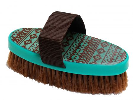 Medium Bristle Brush with Navajo Print Design