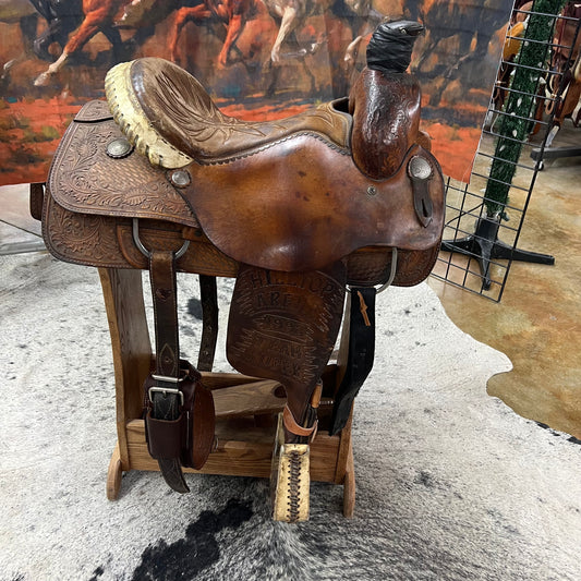 Used Allen Ranch Roper Saddle, 15" Seat
