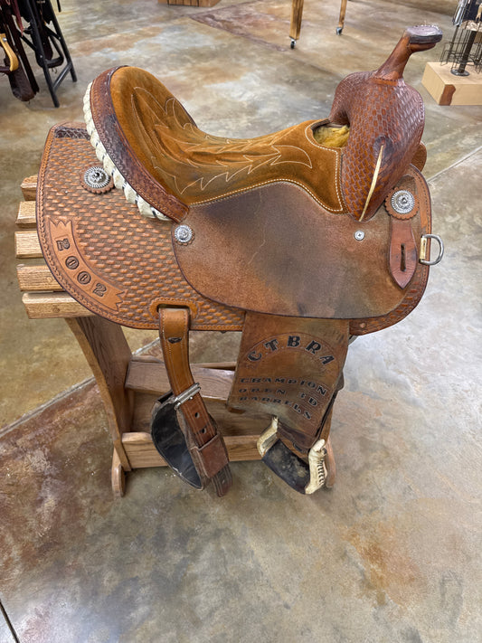 Ed and Martha Wright Barrel Saddle, 13.5" Seat