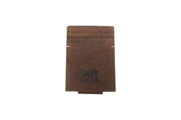 Berne Men's Distressed Leather Magnetic Money Clip