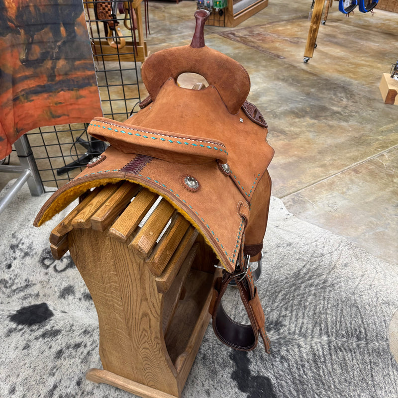 R Bar B Summit Series Barrel Saddle, 14.5" Seat