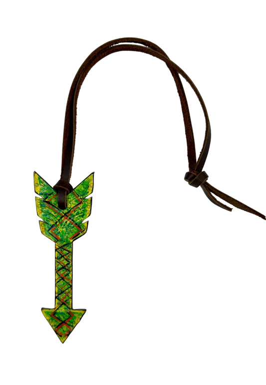 Rafter T Ranch Company Large Arrow Leather Saddle Charm