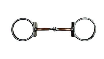 Diamond R Offset Dee Copper Snaffle Bit