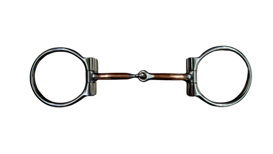 Diamond R Offset Dee Copper Snaffle Bit