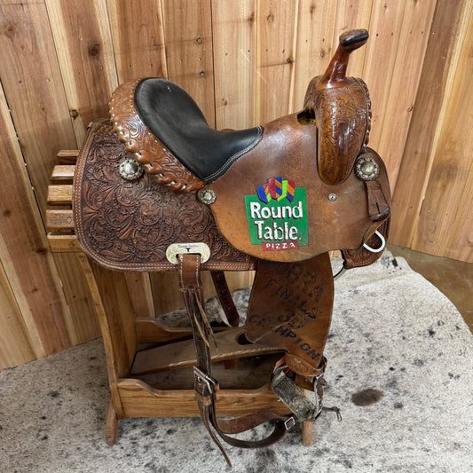 Used Twister Barrel Saddle, 14" Seat