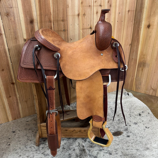 R Bar B Workhorse Ranch Cuttter Saddle, 15" Seat