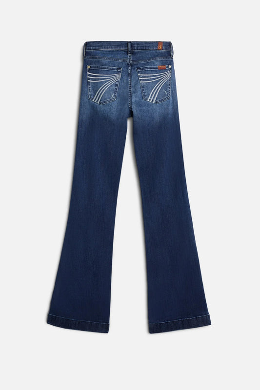 7 for all Mankind Women's Dojo Lake Blue Trouser Jeans