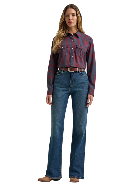 Wrangler Women's Olivia Western Slim Snap Shirt