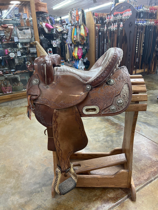 Used Pro Rider Barrel Saddle, 14" Seat