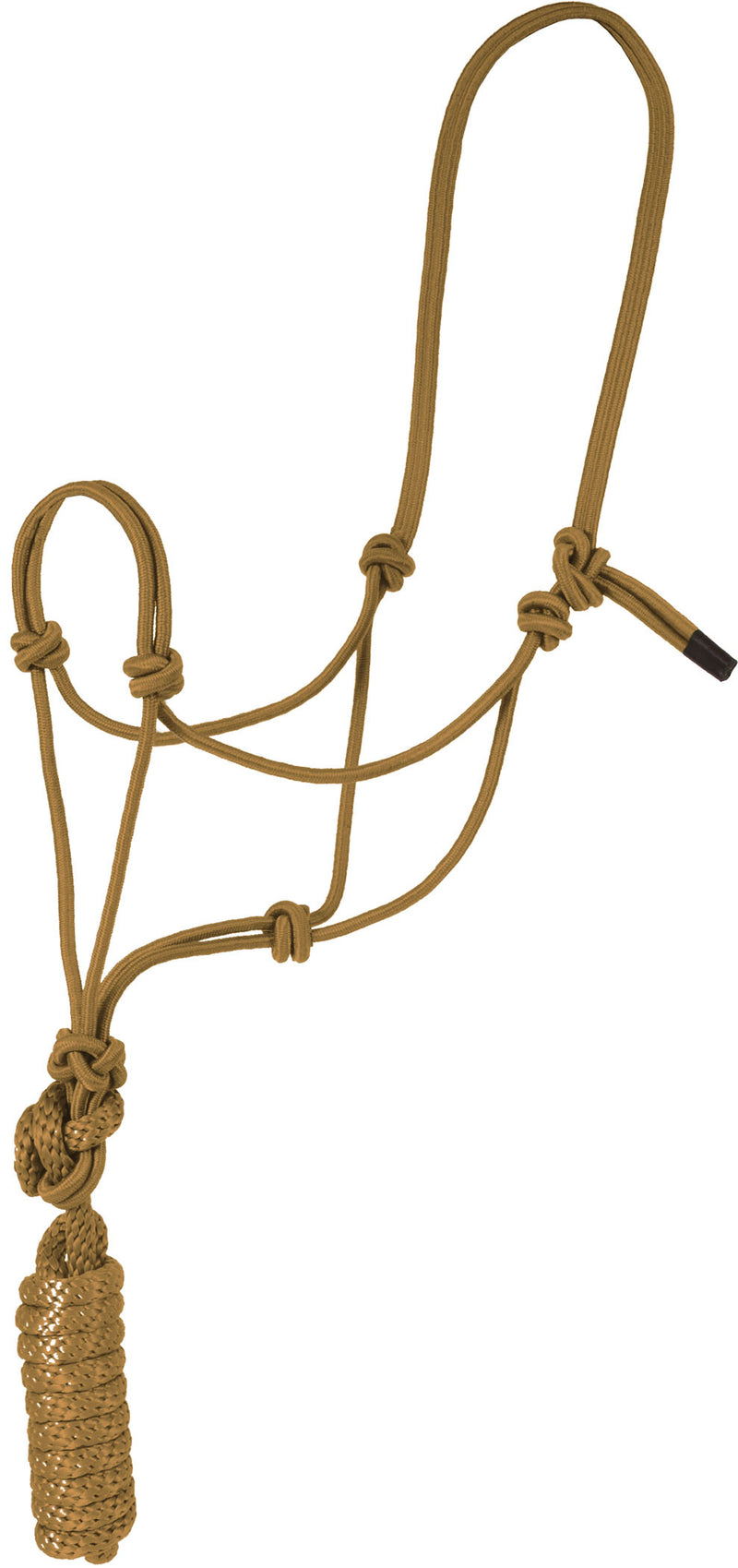 Mustang Economy Regular Horse Mountain Rope Halter and Lead