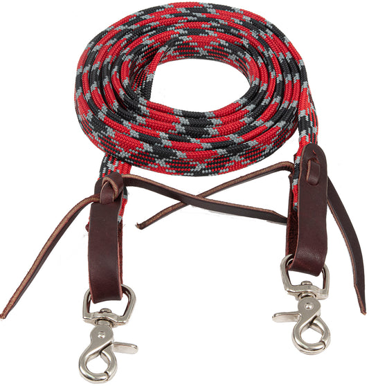 Mustang Aztec Braided Flat Waxed Roping Rein