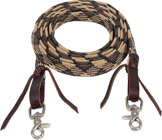 Mustang Aztec Braided Flat Waxed Roping Rein