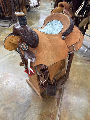 R Bar B Team Roper Saddle, 15.5" Seat