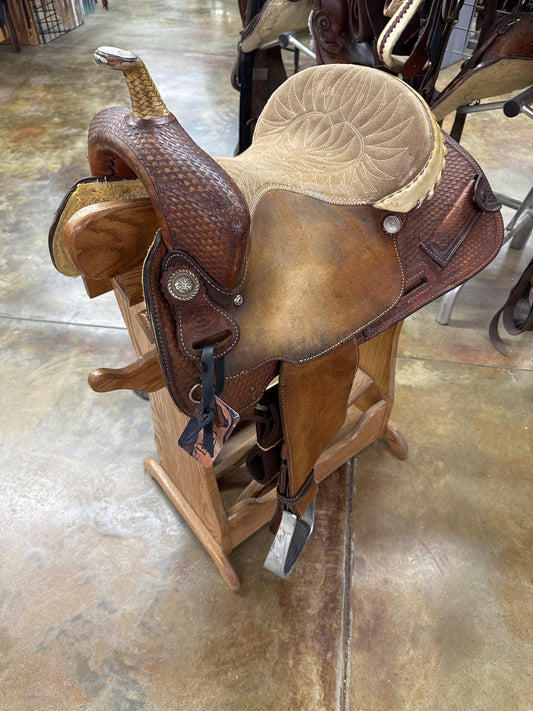 Used Billy Cook Barrel Saddle, 13" Seat