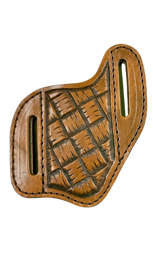 Heritage Leather Handtooled Trapper Knife Sheath