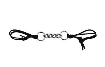 Berlin Custom Leather Black String Curb Chain