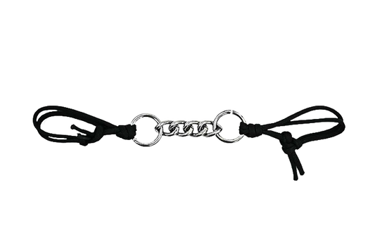 Berlin Custom Leather Black String Curb Chain
