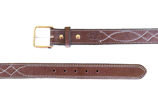 Texas Saddlery Men's Chocolate Gunfighter Belt