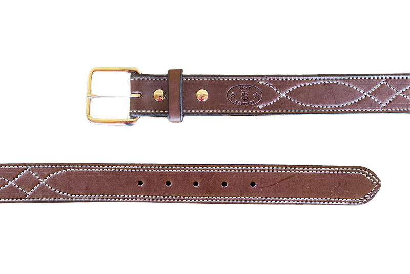 Texas Saddlery Men's Chocolate Gunfighter Belt