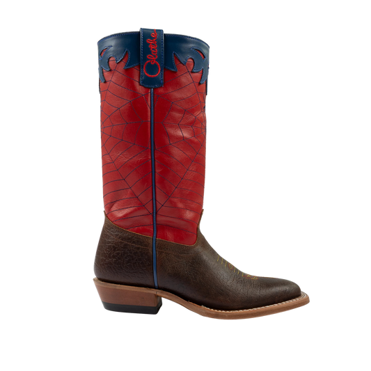 Olathe Kid's Red & Blue Spider Web Western Boot