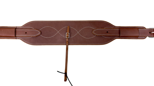 HR 6" Doubled & Stitched Heavy Oiled Flank Cinch w/Billets