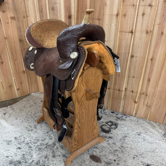 Circle Y JBN Augusta Barrel Saddle, 15.5" Seat (Demo)
